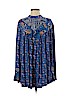 Free People 100% Rayon Blue Long Sleeve Blouse Size S - photo 1