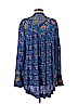 Free People 100% Rayon Blue Long Sleeve Blouse Size S - photo 2