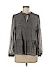 Ann Taylor LOFT 100% Polyester Black Long Sleeve Blouse Size M (petite) - photo 1