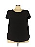 Papermoon 100% Polyester Black Short Sleeve Blouse Size 2X - photo 1