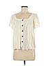 Universal Thread Ivory Short Sleeve Blouse Size M - photo 1