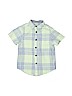 Cat & Jack 100% Cotton Green Short Sleeve Button-Down Shirt Size 4 - 5 - photo 1