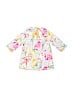 Teela 100% Cotton Floral White 3/4 Sleeve Button-Down Shirt Size 8 - photo 2