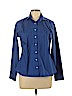 Lands' End 100% Cotton Blue Long Sleeve Button-Down Shirt Size 12 (petite) - photo 1