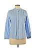 Lands' End 100% Cotton Blue Long Sleeve Button-Down Shirt Size 12 (petite) - photo 1
