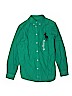 Ralph Lauren 100% Cotton Solid Green Long Sleeve Button-Down Shirt Size XL (youth) - photo 1