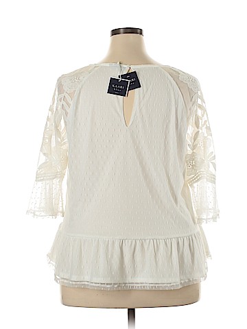 Kaari Blue 3/4 Sleeve Blouse (view 2)