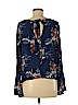 Lush 100% Rayon Blue Long Sleeve Blouse Size M - photo 2
