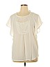 Meadow Rue White Short Sleeve Blouse Size L - photo 1