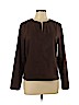 Doncaster 100% Polyester Brown Long Sleeve Blouse Size 12 - photo 1
