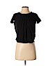 Ann Taylor LOFT 100% Cotton Black Short Sleeve Top Size XXS (petite) - photo 1