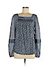 LC Lauren Conrad Blue Long Sleeve Blouse Size M - photo 1