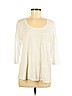 Eileen Fisher 100% Linen White 3/4 Sleeve T-Shirt Size M (petite) - photo 1