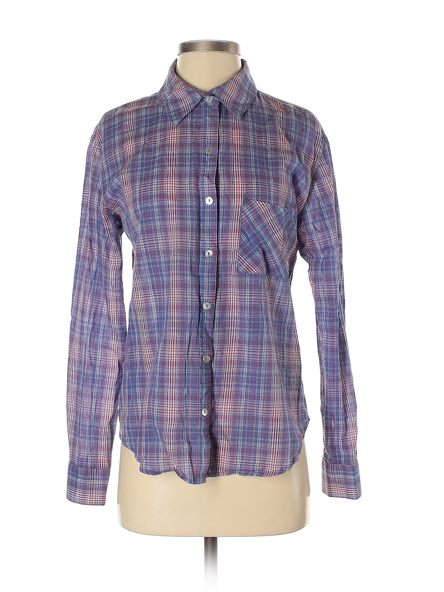 StyleMint Women Purple Long Sleeve Button-Down Shirt S | eBay