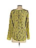 Matty M 100% Silk Yellow Long Sleeve Silk Top Size XS - photo 2
