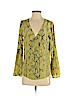 Matty M 100% Silk Yellow Long Sleeve Silk Top Size XS - photo 1
