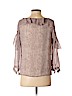 Banana Republic 100% Polyester Tan 3/4 Sleeve Blouse Size S (petite) - photo 2