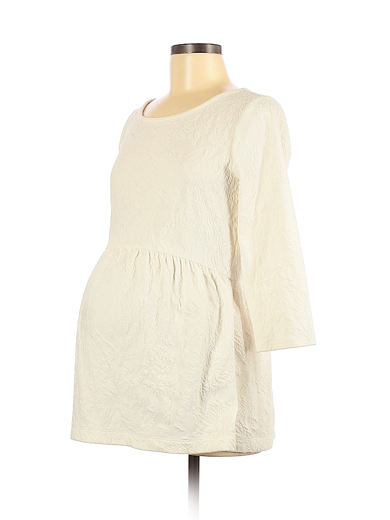 A Pea in the Pod Ivory 3/4 Sleeve Blouse Size M - photo 1