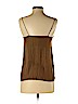 H&M 100% Polyester Brown Sleeveless Blouse Size 4 - photo 2