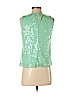 Calvin Klein 100% Polyester Green Sleeveless Top Size S (petite) - photo 2