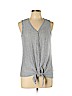 Rachel Zoe 100% Linen White Sleeveless Button-Down Shirt Size L - photo 1