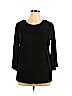 Suzanne Betro 100% Polyester Black Long Sleeve T-Shirt Size XL - photo 1