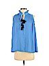 Ann Taylor LOFT 100% Polyester Blue Sleeveless Blouse Size XS (petite) - photo 1