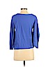 Diane von Furstenberg 100% Silk Blue 3/4 Sleeve Silk Top Size 4 - photo 2