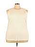 Cj Banks 100% Cotton Ivory Sleeveless T-Shirt Size 3X - photo 1