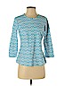 J. McLaughlin Blue 3/4 Sleeve Top Size S - photo 1