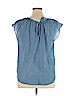 LC Lauren Conrad Blue Short Sleeve Blouse Size XL - photo 2