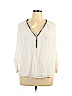 Zara Basic 100% Polyester Ivory Long Sleeve Blouse Size XL - photo 1