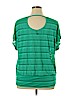 Lane Bryant 100% Polyester Green Short Sleeve Blouse Size 14 - 16 Plus - photo 2