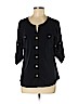 Ellen Tracy 100% Polyester Black 3/4 Sleeve Blouse Size M - photo 1