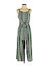 Beautees 100% Polyester Print Green Jumpsuit Size 16 - photo 1