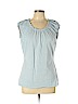 Ann Taylor LOFT Outlet Blue Short Sleeve Top Size L - photo 1