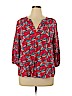 CROWN CAP 100% Rayon Pink Long Sleeve Blouse Size XL - photo 1