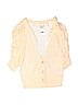 Assorted Brands 100% Rayon Solid Ivory Cardigan Size M (youth) - photo 1