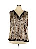 Alfani Tan Sleeveless Blouse Size 22 - photo 1
