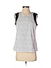 Ann Taylor LOFT 100% Polyester White Sleeveless Blouse Size S (petite) - photo 1