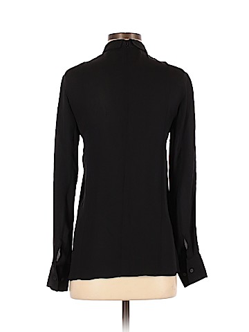 Theory Long Sleeve Silk Top (view 2)