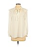 White House Black Market 100% Polyester Ivory Long Sleeve Blouse Size 4 (petite) - photo 1