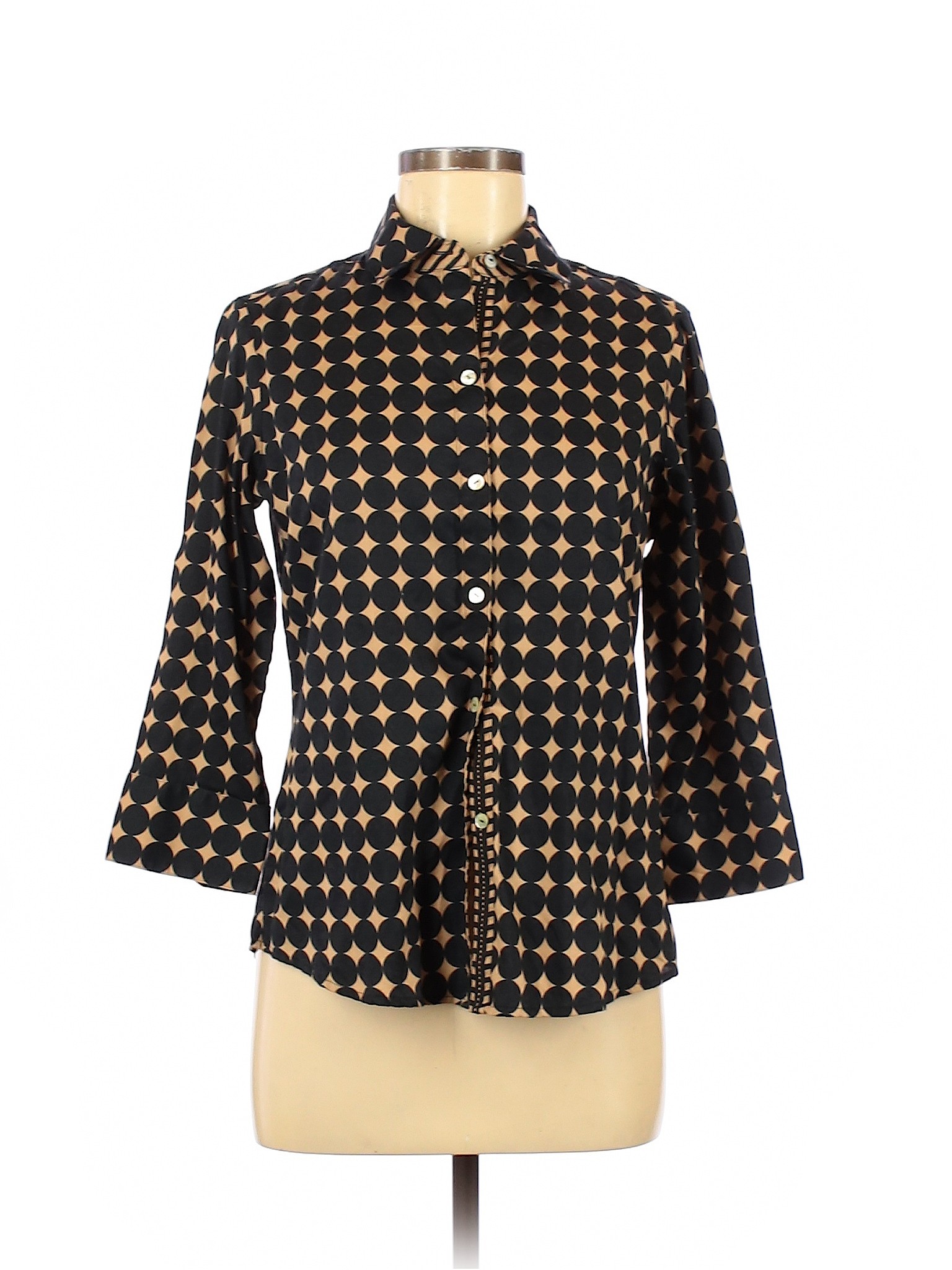 Foxcroft Women Black Long Sleeve Button-Down Shirt 4 | eBay
