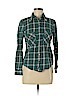 Zara 100% Cotton Green Long Sleeve Button-Down Shirt Size M - photo 1