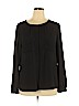 Ann Taylor LOFT 100% Polyester Black Long Sleeve Blouse Size XL - photo 1
