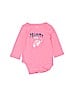 Carter's 100% Cotton Pink Long Sleeve Onesie 9-12 MO / 12 MO - photo 1