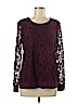 Adrianna Papell Burgundy Long Sleeve Top Size M - photo 1