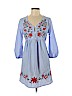 Unbranded 100% Cotton Blue Casual Dress Size M - photo 1