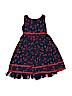 Youngland 100% Cotton Floral Polka Dots Blue Dress Size 6X - photo 1