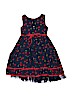 Youngland 100% Cotton Floral Polka Dots Blue Dress Size 6X - photo 2